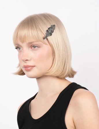 SUI AVA Wavy Oak Clip // 2 Pcs - Grey - ONE SIZE