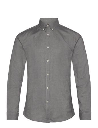 Yarn Dyed Oxford Superflex Shirt L/ Lindbergh Grey