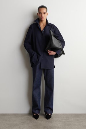 COS Femme Jean Reprise Droit in Bleu