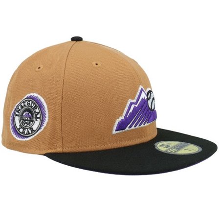 New Era - MLB Svart fitted Keps - Colorado Rockies 59FIFTY Light Bronze/Black Fitted @ Hatstore