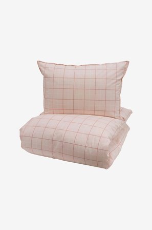 Borås Cotton - Bäddset Lumi - Rosa - Påslakanset - 150X210 - Från Homeroom