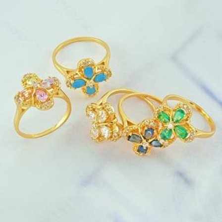 18K Guldfyllda Guld gulddoublé Filled CZ Ring