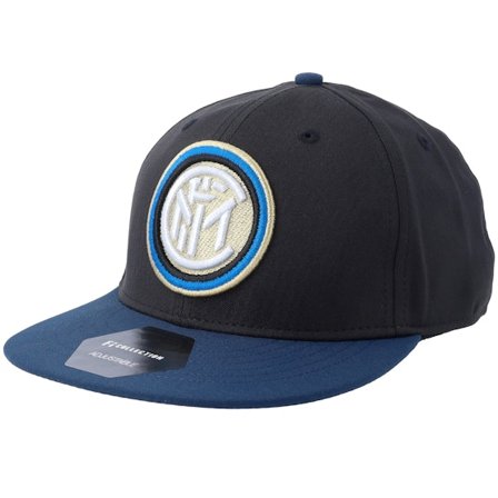 Fan Ink - Football Zwart snapback Cap - Football Beyond Borders Inter Milan Black/Navy Snapback @ Hatstore