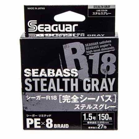 Seaguar R18 Kanzen Seabass 150m Stealth Grey - 0.165mm 1.0Gou