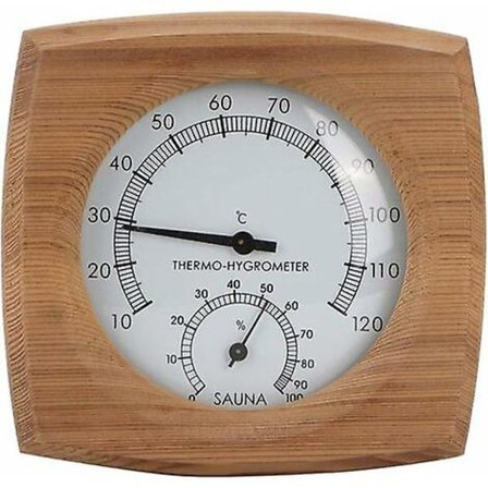 Termometer/hygrometer, Indendørs Træ 2-i-1 Til Sauna Termo-hygrometer Termometer Hygrometer Hammam Tilbehør Til Saunarum
