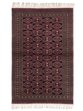Pakistan Bokhara 3Ply Rug 158X244 Black/Dark Red Wool