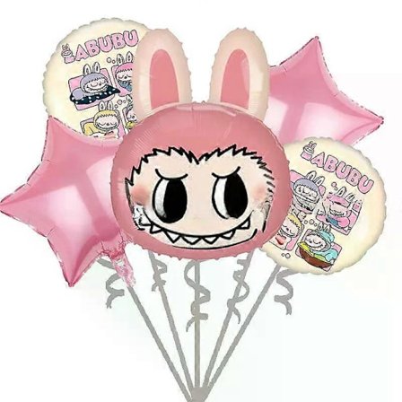 Dekorasjoner New Labuba Bursdag Par Tema Baund Duk Ballonger Servise Servietter Kopper Flagg Festlige Feiringsrekvisitter