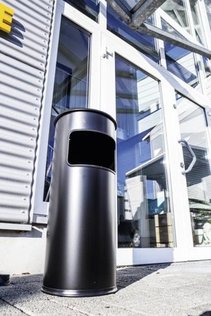 DURABLE Papierkorb Safe mit Ascher rund schwarz