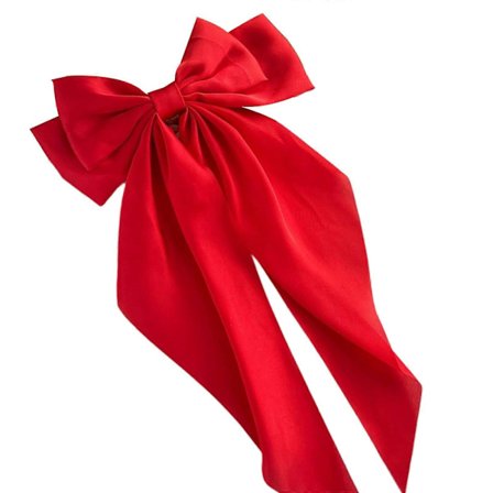 Stora Hårspännen med Rosett, Stor Rosett Hårnål, Lång Silkeslen Satin Svans, Hårspännen Accessoarer för Kvinnor, Flickor, Bröllop, Födelsedagsfest (