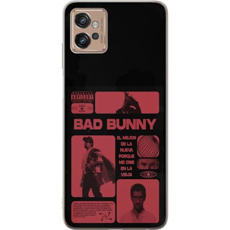 Kompatibel Mobilcover til Motorola Moto G32 Bad Bunny NFL-inspireret skjoldlogo med amerikansk fodbold og stjerner