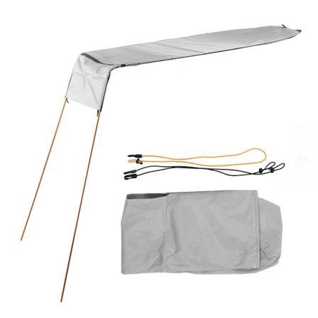 Kanootilla varjostava katos, kannettava taitettava veneteltta, kajakki, melonta, aurinkosuoja, lisävarusteet, vaaleanharmaa