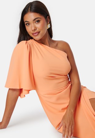 Bubbleroom Occasion Ruched One Shoulder Midi Dress Klær