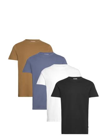 4Pk Basic Tee S/S T-shirts Short-sleeved Svart Lindbergh*Betinget Tilbud