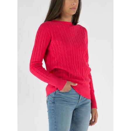 Fracomina, Round-Neck Knitwear Roze, Dames, Maat:L