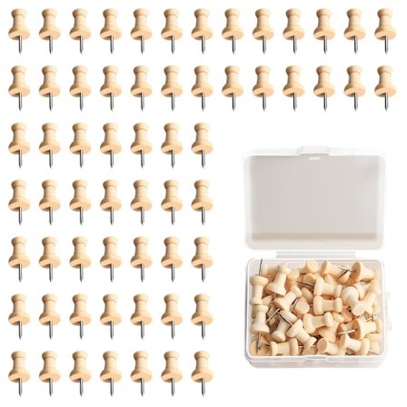 Træknappenåle, 50 stk., tegnestifter til opslagstavler, stålhæfteklammer, knappenåle til korktavler, kort, fotos og hobbyprojekter.