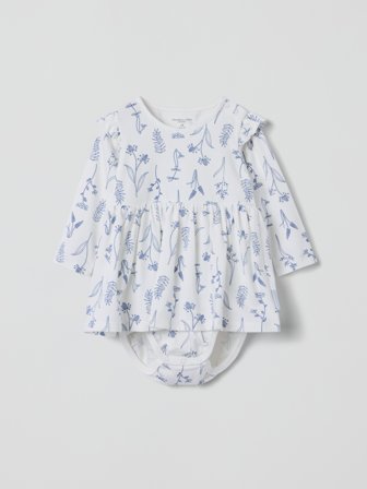 Polarn O. Pyret - Floral bodysuit dress - 62 - Childrenswear - white