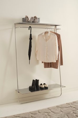 Jotex - Entréoppbevaring Rustfritt stål Krom MIAMO - Kjøp Entrémøbler hos Jotex