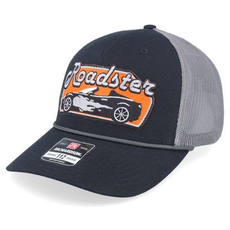 Iconic - Schwarz trucker Cap - Roadster Car Big Patch Rope Black/Charcoal Trucker @ Hatstore