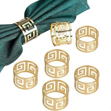 Yalulu 12-pack servettringar servetthållare bankettservettring