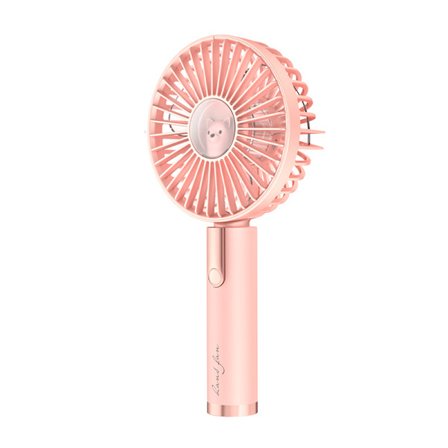 Bærbar USB-håndholdt ventilator, genopladelig mini-elventilator - Farve: Pink