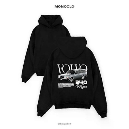 Hættetrøje Pullover Volvo 240 Rockinstone Ny