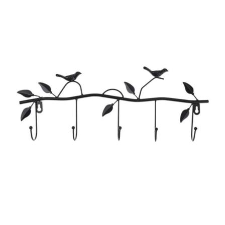 Creative Leaf Bird Hook Key Iron Art Door Hängande klädkrok