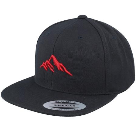 Wild Spirit - Svart snapback Caps - Mountain 3d Red/Black Snapback @ Hatstore