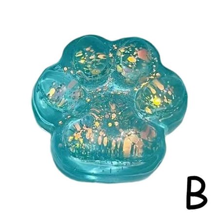 Kawaii Kattepote Klæbrig Klemmelegetøj Blød Realistisk Gele Glitter Katteklo Legetøj (FMY)