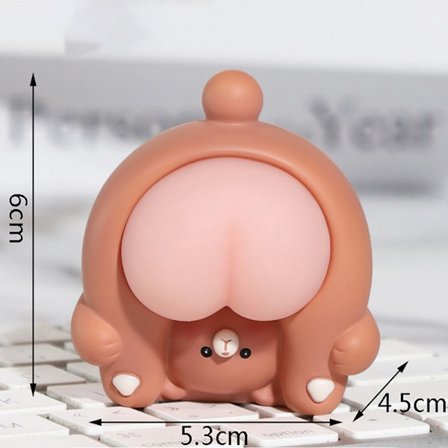 Animal Soft Butt Ass Soft Sticky e Ornament Gift - varastossa