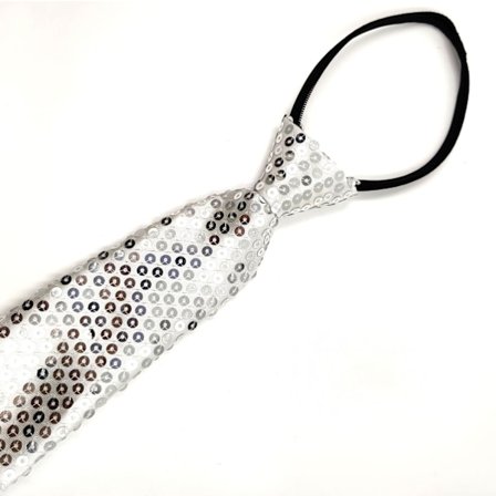 Herr Sequin Slipsar Självbunden Shine Skinny Halsduk Mode Cos