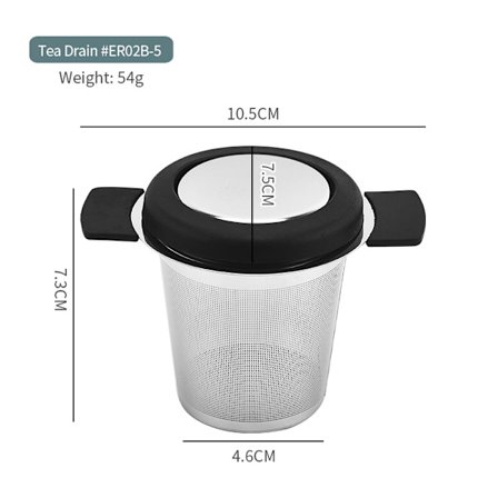 304 rustfritt stål tesil Teavløp teinfuser teblad