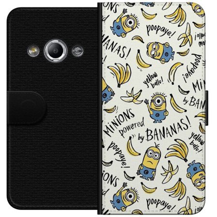 Kompatibelt Lommeboketui til Samsung Galaxy Xcover 3 Minions bananmønster leken illustrasjon med gule figurer bananer humoristisk design for fans av