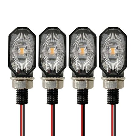 4 st LED Små Ovala Ljus Blinkers Motorcykel LED Signal Li#