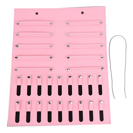 Rosa Filt Oppbevaringspose for Barn Smykker Hårnål Organizer