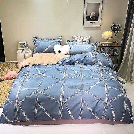 3/4-delat set Kawaii Snoopy tecknad bomullstäcke lakan örngott Anime bekväm mjuk hushållssängkläder artikel gåvor