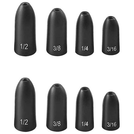 Tungsten synkevekter fiskevekter størrelser gravert fiskesynke lokke fisketilbehør sett 3/8Oz 1/2Oz 1/4Oz 3/16 Oz