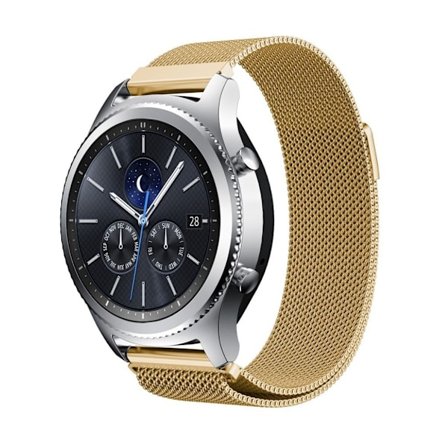 Samsung Gear S3 Frontier / S3 urlänk smartklocka rostfri stål klocka meshlänk - Guld