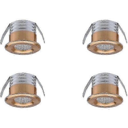4 minikokoisen upotetun LED-kohdevalon sarja, 3 W, lämmin valkoinen kulta