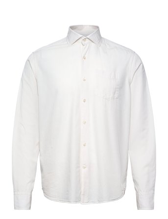 Oscar Jacobson Reg Fit Wide Spread C Gd Twill - White - S