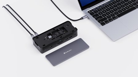Verbatim Pro - dokkingstasjon - USB-C - 2 x HDMI, DP - 1GbE