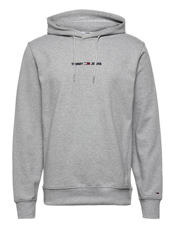 Tjm Straight Logo Hoodie Grey Tommy Jeans
