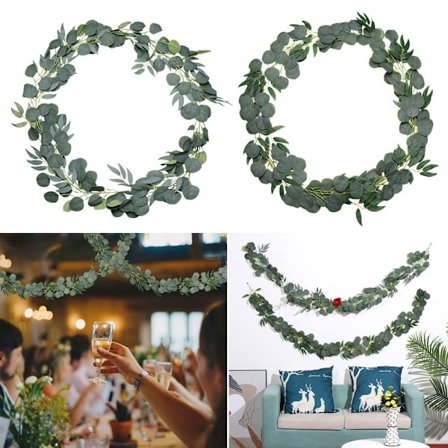 Kunstig Eukalyptus Girlander Livaktige Pileblader