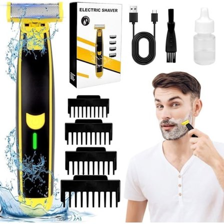 Våt- och torrrakapparat för hela kroppen, elektrisk rakapparat för män, helkroppstvätt, dubbel våtrakning
