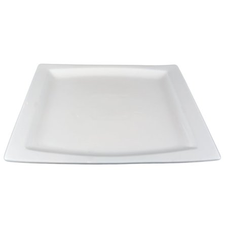 Rektangulär Porslins Tallrik Mjukformad - 6 pack