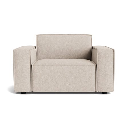 Lyon Sessel Moderner Sitzkomfort Aragon Beige Einfarbig Modernes Design Bequemer Polstersessel für das Wohnzimmer Breite 80cm Hochwertig