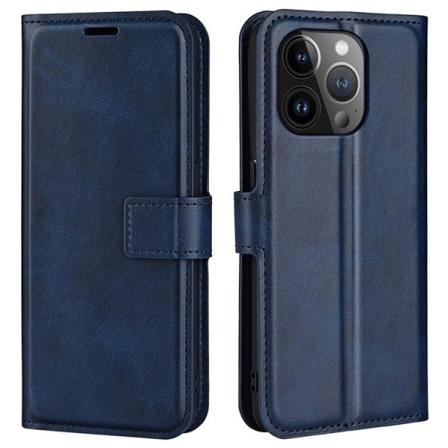 iPhone 15 Pro Max Plånboksfodral Calf Flip Folio - Blå