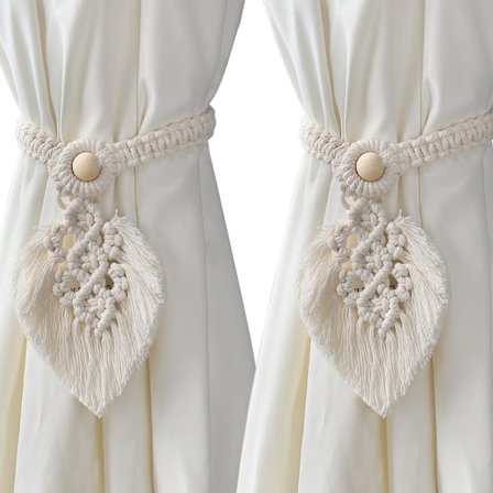 (Beige) Gardinholdere, 2 stk. Gardinholdere Bohemsk stil