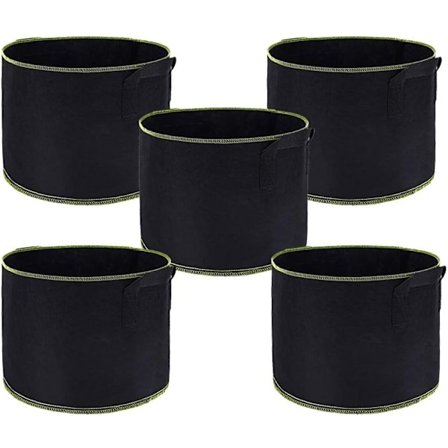 5 stk. Ikke-vævede planteposer 10 gallon (40X30cm), 37 liter Genanvendelige Pl