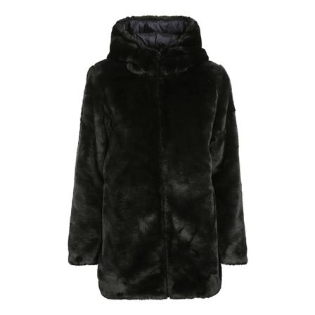 Save The Duck Faux Fur & Shearling Jakke Sort, Dame