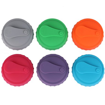 6 stk. Silikon Slim Kan Lokk for Brus Øl Energidrikker Juice Drikkebeskyttere Gjenbrukbare Støvtette Kan Lokk